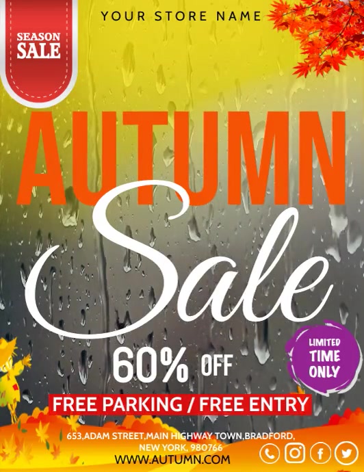 Fall Sale Script Fall Sale Template | PosterMyWall