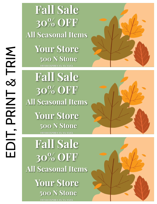 Fall Sale Script Copy of FALL SALE | PosterMyWall