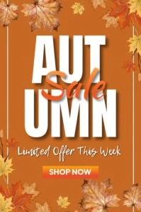 Fall Sale Plakat template