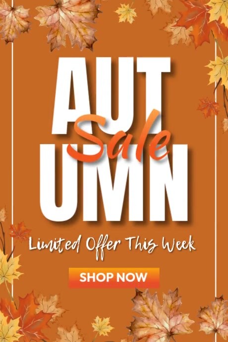 Fall Store Poster Fall Sale Template | PosterMyWall