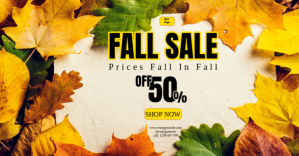 Yellow Fall Sale Facebook Event Cover Template