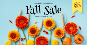 Blue Fall Sale Facebook Event Cover Template