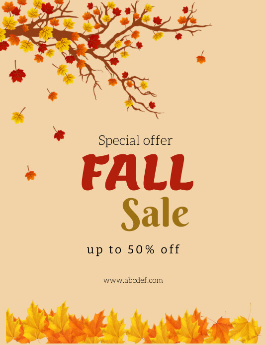 fall sale flyer|special fall sale flyer desig Template | PosterMyWall