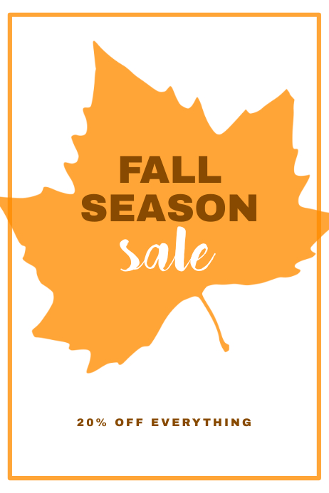 Fall Sale Printable Fall sale flyer template | PosterMyWall
