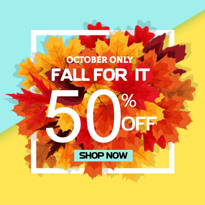 Fall sale Instagram post template. | PosterMyWall