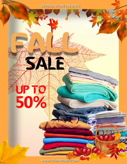 Fall Sale Printable Copy of fall sale off flyer template | PosterMyWall