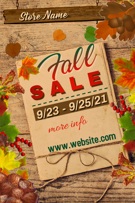 Fall Store Poster Fall Sale Poster Template | PosterMyWall