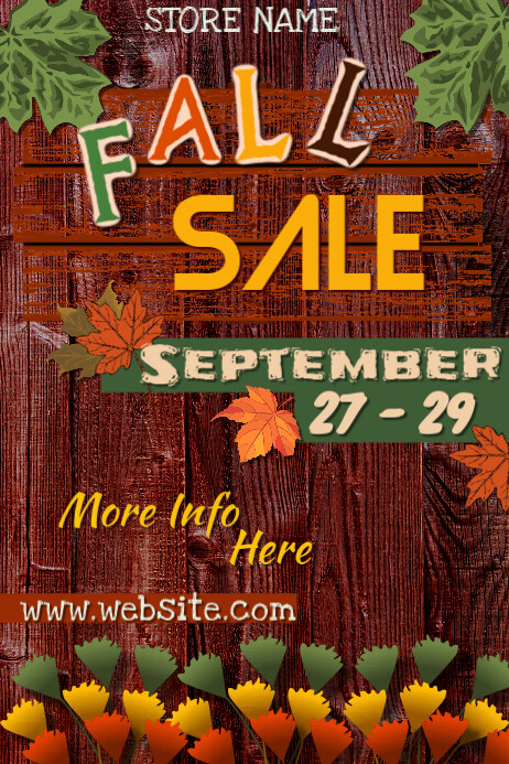 Fall Store Poster Fall Sale Poster Template | PosterMyWall