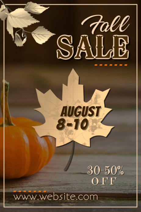 Fall Store Poster Fall Sale Poster Template | PosterMyWall