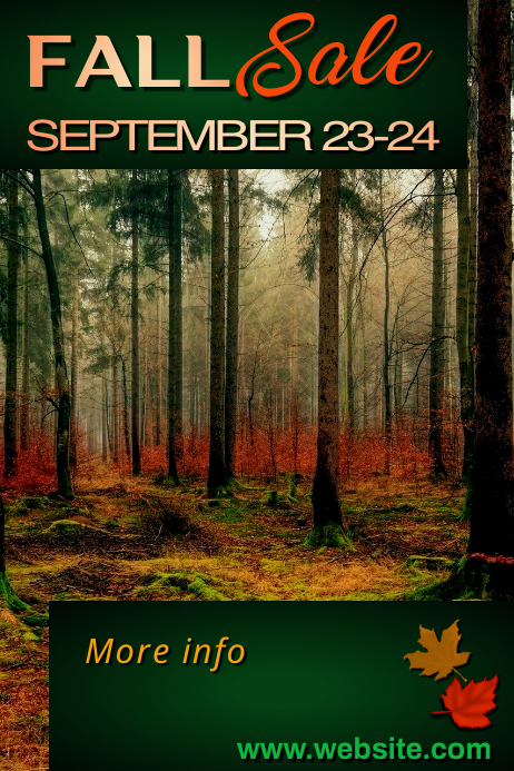 Fall Store Poster Fall Sale Poster Template | PosterMyWall