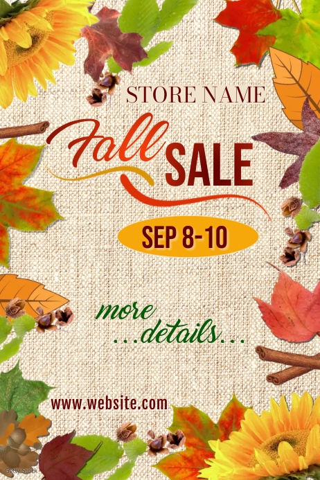 Fall Cd Rates Poster Fall Sale Poster Template | PosterMyWall