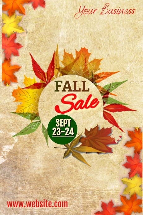 Fall Store Poster Fall Sale Poster Template | PosterMyWall