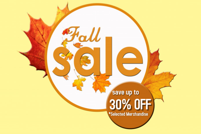 Fall Sale Printable Fall Sale Template | PosterMyWall