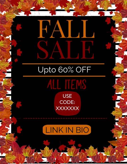 Fall Sale Printable fall sale poster template | PosterMyWall