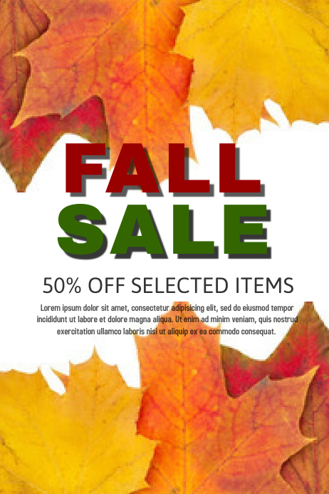 Fall Store Poster FALL SALE Template | PosterMyWall