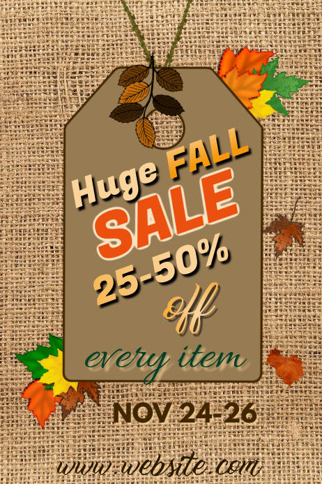 Fall Sale Script Copy of Fall Sale Template | PosterMyWall