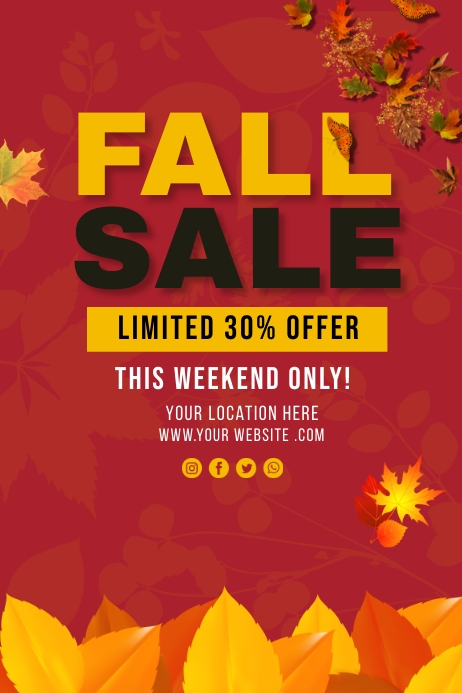 Fall Sale Script Fall Sale Template | PosterMyWall