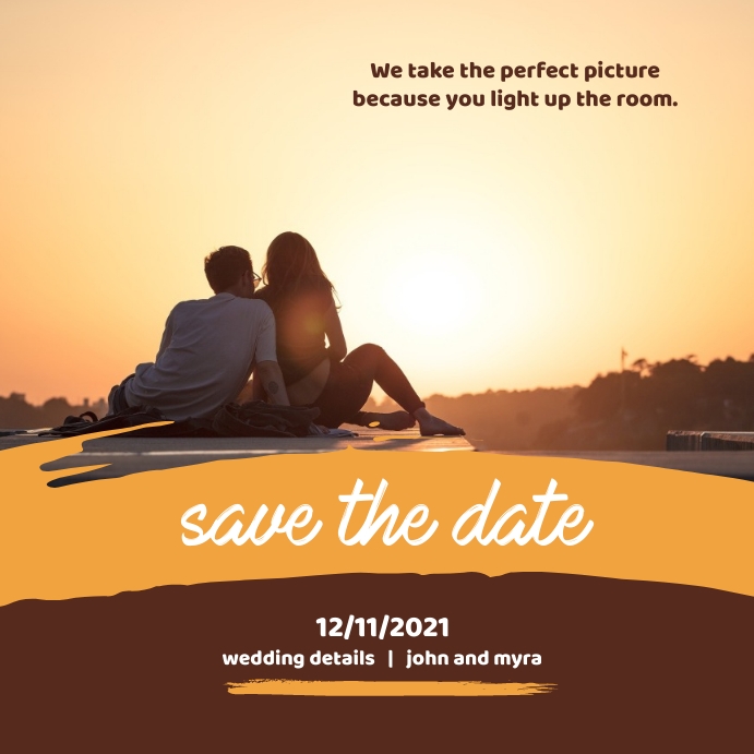 Fall Save The Date Instagram Post template