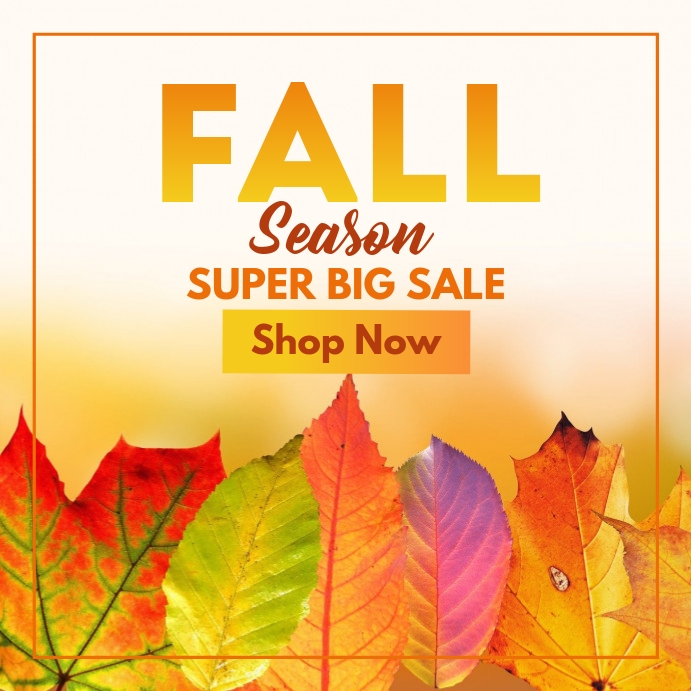 Fall Season Sale Instagram Post Template | PosterMyWall
