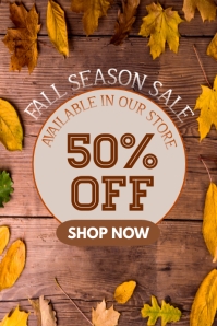 Fall Sale Printable Fall sale flyer template | PosterMyWall