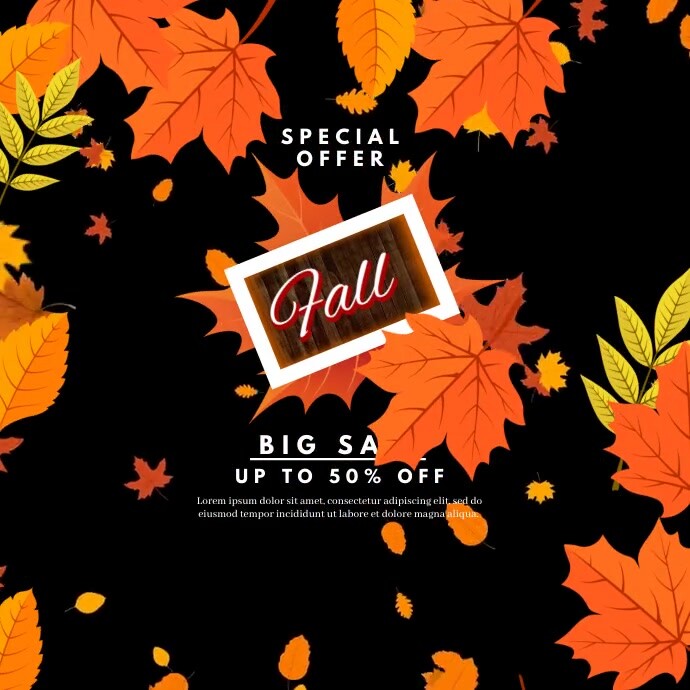 Fall Special fall special sale offer Template | PosterMyWall