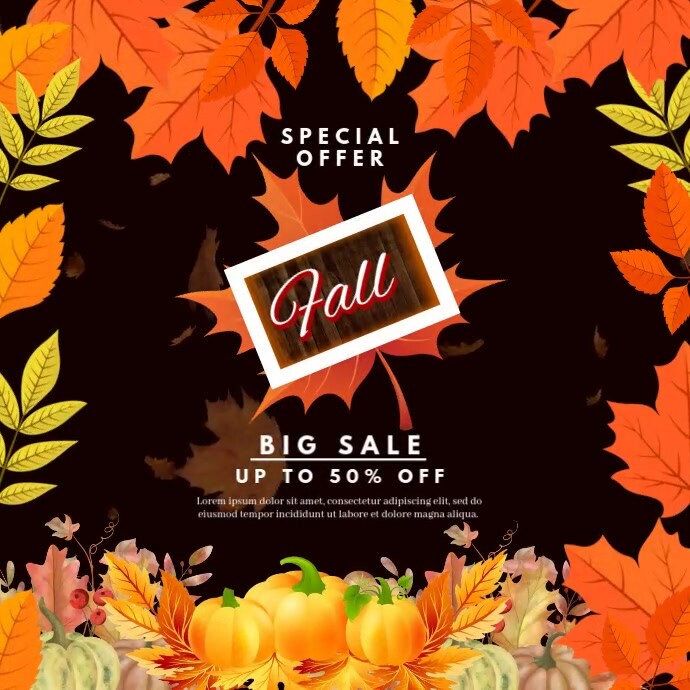 Fall Special fall special sale offer Template | PosterMyWall