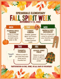 Putih Fall Spirit Week Iflaya Template