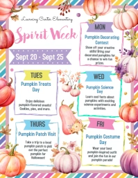 Fall Spirit Week Flyer Template,