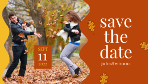 Fall Style Save The Date Template Blog Header