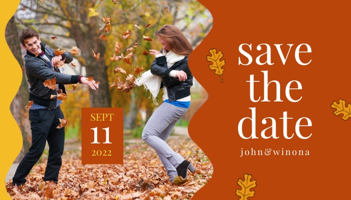 Fall Style Save The Date Template | PosterMyWall