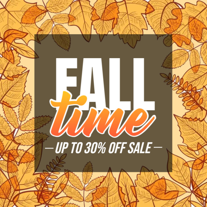 Fall Time Off Sign Fall Time Sale Template | PosterMyWall