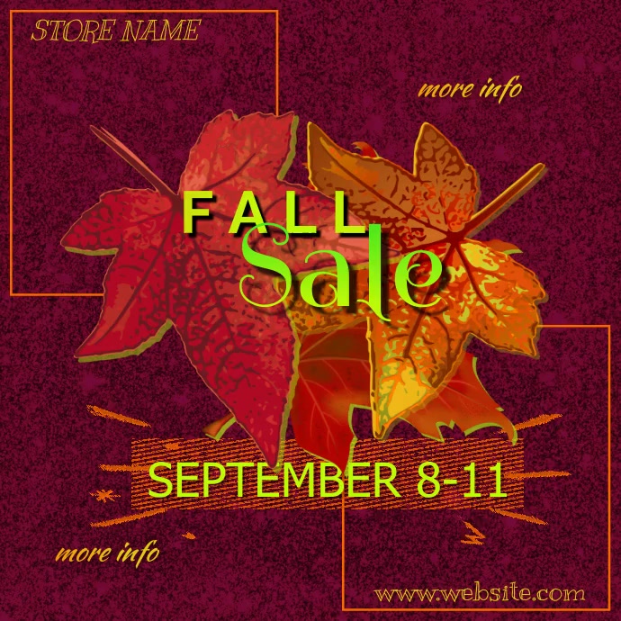 Fall Text Ad Copy of Fall Video Ad | PosterMyWall