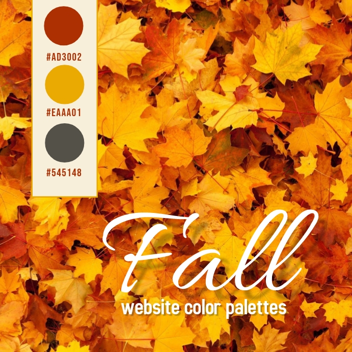 Fall Website Color Palettes Template | PosterMyWall