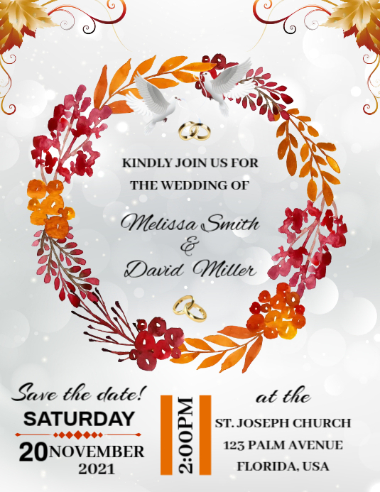 Creative Fall Wedding Invitation Wording