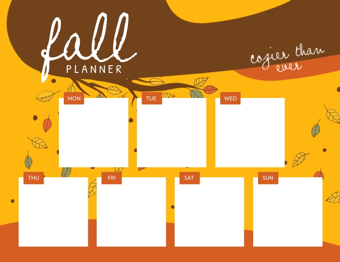 Fall Weekly Planner Template | PosterMyWall
