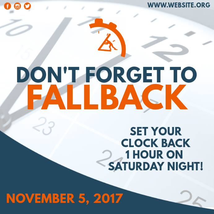 FALLBACK: Time Change Template | PosterMyWall