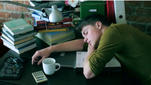 Vert Falling asleep while studying YouTube Thumbnail Template