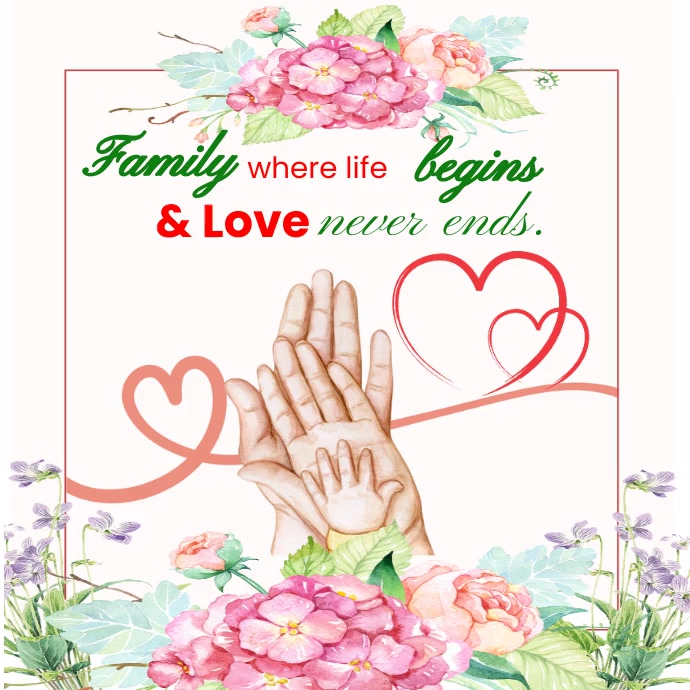 Family, newborn,family collage Instagram Post template