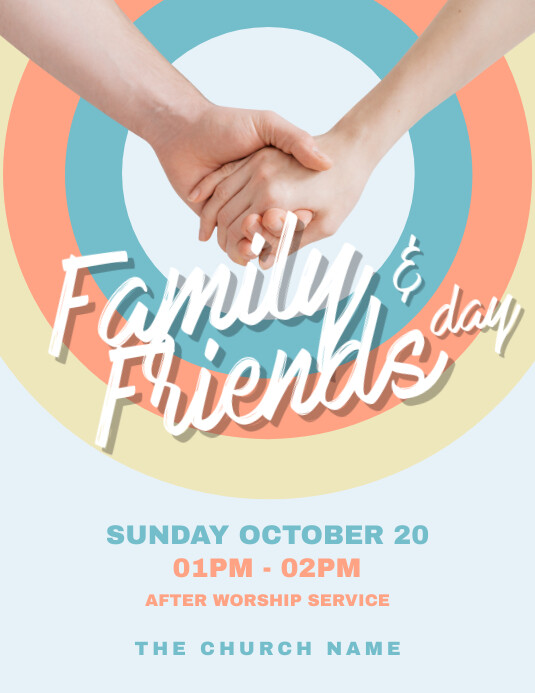 Family & Friends Day Church Flyer Template PosterMyWall