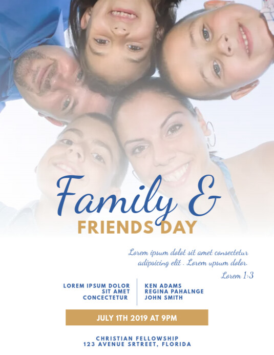 Copy of Family & Friends Day Church Flyer Template PosterMyWall
