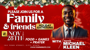 Family & Friends Holiday Gathering YouTube-miniature template