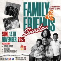 Family & Friends Sunday Celebration Instagram Post template