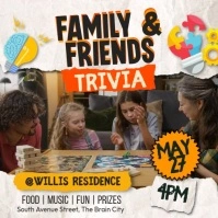 Family & Friends Trivia Event Instagram Post template