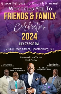Family and Friends Day Celebration 2024 Flyer Tabloid template