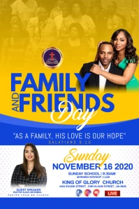 Family and friends day flyer Poster template
