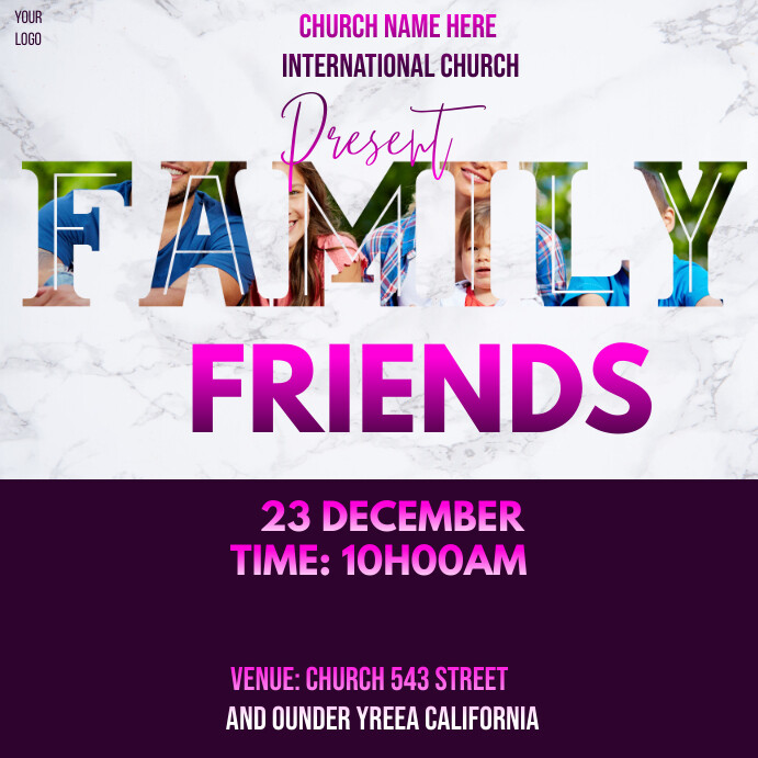 Family and friends Instagram Post template