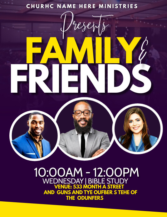 Customizable Family And Friends Day Flyer Template