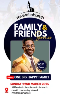 family and friends flyer template US Legal