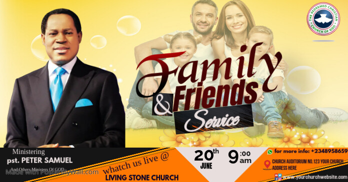 FAMILY AND FRIENDS SERVICE Template | PosterMyWall