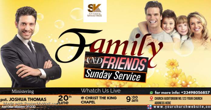 Copy of FAMILY AND FRIENDS SERVICE | PosterMyWall